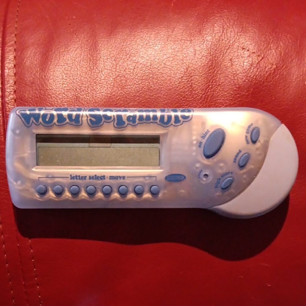 Word Scramble Electronic Game - Silver and Blue